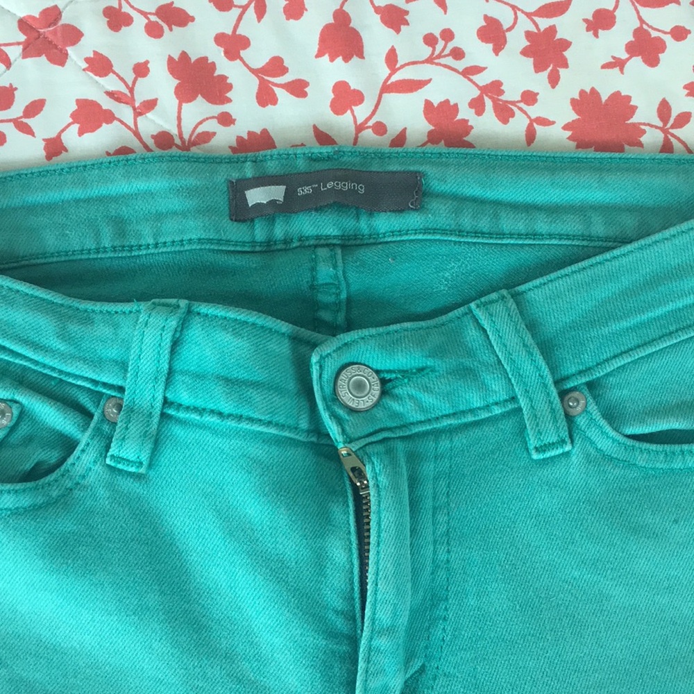 Light turquoise Levi-Strauss 535 legging jeans